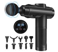 Pistolet De Massage, Pistolet Massage Pistolet Massage Musculaire Massage Gun 30 Vitesses Avec écran Lcd 10 Embouts Pour Dos épaules, Jambes, Muscles (noir)