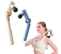 Pistolet de Massage Pliable, Modèle 2026, Appareil Portable et Maniable pour Massage Profond des Tissus Musculaires, 5 Vitesses à 4300RPM avec Moteur Silencieux 45dB-Blue+champagne 2PCS