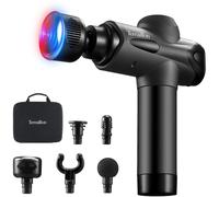 Terraillon Pistolet de massage Gun Massager Expert, 20 vitesses, écran digital, 5 embouts, Noir