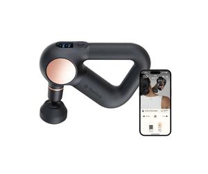 Pistolet de massage Therabody Theragun Sense 2 poignée triangulaire écran digital embout mousse Noir