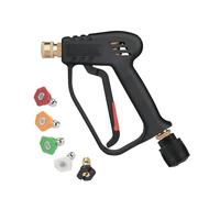 Pistolet de nettoyage à haute pression pivotant avec raccord d'entrée M22-14mm ID, incluant un connecteur rapide compatible avec la série Karcher K2-K7 - Pistolet à déclencheur 4000 PSI pour nettoyage