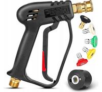 Pistolet de nettoyage haute pression 5000PSI avec raccord M22 & raccord rapide 1/4" + 5 buses pour Kärcher Click