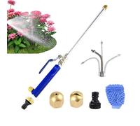 Pistolet de nettoyage haute pression - Buse réglable - Pulvérisateur de tuyau d'arrosage flexible - Lance de pulvérisation métallique durable - Solution de nettoyage puissante pour le jardin, le