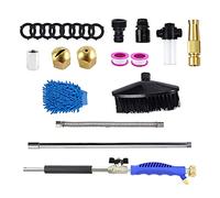 Pistolet de nettoyage haute pression pour voiture avec une brosse supplémentaire et un distributeur de savon, peut être utilisé comme canon à mousse pour nettoyeur haute pression