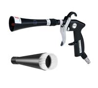 Pistolet de nettoyage pour intérieur de voiture - Pistolet souffleur haute pression avec 2 buses - Nettoie et sèche rapidement les surfaces des voitures avec des outils de détail solides pour éliminer