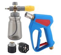 Pistolet de nettoyeur haute pression 5000 PSI avec pistolet à mousse de 1 l, adaptateur de buse 6 en 1 compatible Kärcher K2-K7, pour lavage de voiture, nettoyage des trottoirs