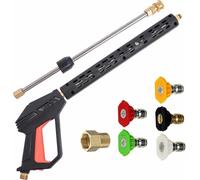 Pistolet de Nettoyeur Haute Pression de Rechange 4000 PSI avec Lance d’Extension 40 pouces, Raccord M22 15 mm ou M22 14 mm, 5 Buses de Pulvérisation Points forts