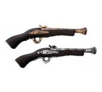 Pistolet De Pirate 42cm Plastique Or Ou Argent - Or or G