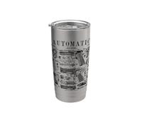 Pistolet de poing automatique vintage avec impression brevetée Gobelet isotherme en acier inoxydable double paroi