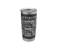 Pistolet de poing automatique vintage avec impression brevetée Gobelet isotherme en acier inoxydable double paroi