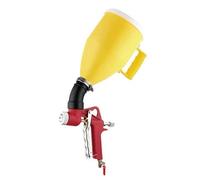 Pistolet de pulvérisation de mortier de Ciment, pulvérisateur pneumatique de plâtre de stuc, Outil de revêtement de béton de Ciment portatif for Murs et plafonds(Yellow)