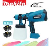 Pistolet de pulvérisation de peinture électrique pour batterie Makita BL1860 18V, ensemble de pulvérisateur de peinture portable sans fil de 1L, outil de peinture automatique pour meubles Paint Spraye