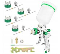 Pistolet à peinture Rosfix HVLP | 4 buses 1,4|2,5 mm | 600 ml, 1/4", 3|4 bar
