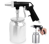 Pistolet de sablage avec buse de 6 mm, sableuse avec réservoir de sable de 1 l, sableuse pour compresseur, sablage pneumatique pour givrage du verre, élimination de la rouille, pièces mécaniques