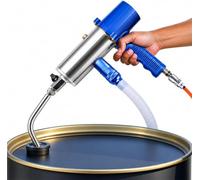 Pistolet de transfert d'huile pneumatique, pompe d'aspiration de fluide | Tube rotatif à 360 °, avec filtre intégré, silencieux à réduction de bruit, vanne de commutation de commande, aspiration