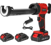 Pistolet d'étanchéité à accu, réglable en quatre étapes, lumière LED claire, Avec 2 piles