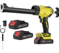 Pistolet d'étanchéité électrique, 6 vitesses réglables, fonction LED, 2 piles