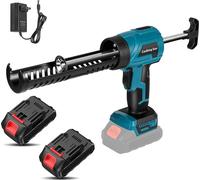 Pistolet d'étanchéité électrique, réglable en 4 positions, force de pression 300KG, batterie bleue 2X sans LED