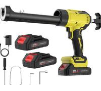 Pistolet d'étanchéité électrique, vitesse réglable, éclairage LED, jaune 6 vitesses