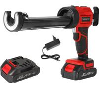 Pistolet d'étanchéité électrique, vitesse réglable, recul automatique, lumière LED, Avec 1 pile