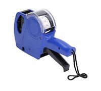 Pistolet d'étiquetage robuste, étiqueteuse manuelle MX5500 avec étiquettes et cartouches, outil de marquage de prix portable à 8 chiffres (Bleu)