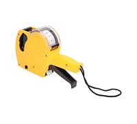 Pistolet d'étiquetage robuste, étiqueteuse manuelle MX5500 avec étiquettes et cartouches, outil de marquage de prix portable à 8 chiffres (Jaune)