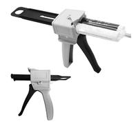 Pistolet doseur AB de 50 ml - Rapport 1:1/1:2 - Pistolet manuel de mélange et de dosage époxy AB, mélangeur statique, buse de mélange, pour extruder de colle à deux composants avec une spécification