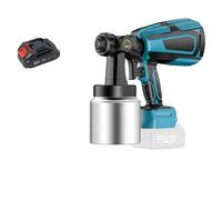 Pistolet électrique, fonctionnement sans fil, compatible avec la batterie Makita 18V, plastique+pot métallique avec 1Xbatterie, fiche EU