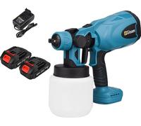Pistolet électrique sans fil, portable, compatible avec la batterie Makita 18V, 2 batteries Bleu