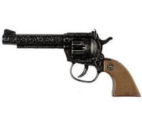 Pistolet En Métal Et Plastique - Sheriff - 100 Coups : 17.5 Cm