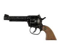 Pistolet En Métal Et Plastique - Sheriff - 100 Coups : 17.5 Cm