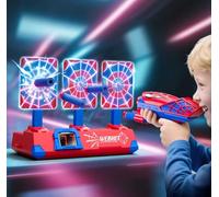 Pistolet Enfant avec Automatiques Lumineux Cible Tir Electronique, Spider Jouet Enfant 3-12 Ans Indoor Party Jeux Garcon 3 4 5 6 7 8 9 10 11 Ans Cadeau Garçon 4-11 Ans Cadeaux de Noël Anniversaire