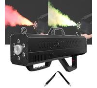 Pistolet fumigène portatif for fête,machine à fumée d'ambiance à LED, effet de pulvérisation 7 couleurs,volume de fumée réglable, équipement d'effets de scène(Black)