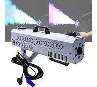 Pistolet fumigène portatif for fête,machine à fumée d'ambiance à LED, effet de pulvérisation 7 couleurs,volume de fumée réglable, équipement d'effets de scène(White)