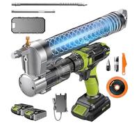 Pistolet Graisseur Sans Fil, Pistolet Graisseur Électrique Automatique Haute Tension, Pression De Sortie D'huile 12 000 Psi, 2 Piles Au Lithium 25 V Et Chargeur Inclus, Poignée Rotative À 180 Degrés