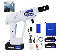 Pistolet Haute-Pression sans Fil Nettoyeur Haute Pression sur Batterie,avec 2X 1,5 ah Batterie rallonge Pistolet 5m Tuyau pour Nettoyer Le Plancher de la Voiture terrasse Jardin