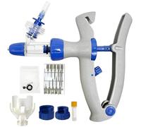 Pistolet Injecteur VéTéRinaire, Seringue à Dose Fixe Continue pour Insertion de Flacon, Injecteur RéGlable pour ChèVres, Porcs et Vaches(A-2ml)