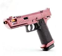 Pistolet Jouet avec Liaison mécanique, éjection de Douilles à Une Touche, Lance-fléchettes Souples, Rose, 23,5 cm, tir à Longue Distance jusqu'à 10 mètres (Rose)