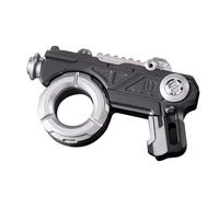 Pistolet jouet en métal EDC en alliage de titane, bout des doigts, jouet mécanique avec cartes d'impression Jouet en métal tendance qui soulage la pression (argent)