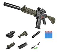 Pistolet Jouet HK416 Avec Viseur Blaster Automatique En Mousse 10 Balles Bricolage Pour Garçons 6-13 Ans Cadeaux Anniversaire Halloween Noël