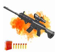 Pistolet Jouet M416 Fusil Sniper Manuel Reloading Soft Bullet Gun Dual Mode PortéE Longue avec à TéLescope RéGlable Jeux De Tir en Plein Air pour Enfants Et Adolescents, Cadeaux d'anniversaire