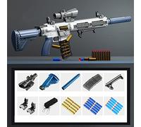 Pistolet Jouet, M416 Shell Ejection Soft Bullet Gun EVA Soft Sniper Rifle Gun, Blaster Weapon Toys Gun Kids Garden Game Jouets Cadeau d'anniversaire pour Garçons Filles Adolescents-Blanc