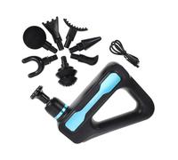 Pistolet Masseur Musculaire de Percussion Triangle 1800mah Noir | Abs, Câble USB Inclus, pour Hanches et Dos, Réglage Moteur Automatique, Femmes et Parents