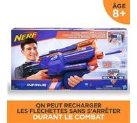Nerf Elite Infinus – Tir automatique rapide – 30 fléchettes – Violet et orange