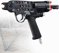 Pistolet Pneumatique à Agrafes en C & Pince : Agrafeuse Pro pour Cages d'animaux, Clôtures, Sièges Auto, Ressorts de Matelas et Projets DIY - Outil à Air Comprimé,Black