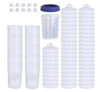 Pistolet pneumatique, bidon Universel sans Lavage, bidon de Peinture jetable, 1 gobelet extérieur + 50 gobelets intérieurs 160/600/810ml (600ML)