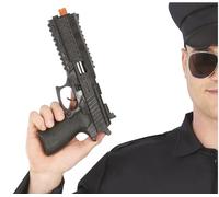 Pistolet Police Jouet Enfant Plastique I Noir Déguisement I Accessoire Policier I Halloween Cosplay Carnaval