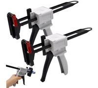 Pistolet presse-tube de dentifrice, distributeur manuel de pâte silicone pour extraire efficacement le dentifrice, les produits d'étanchéité et les colles (en boîte), 2 paquets.