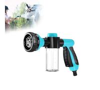 Pistolet pulvérisateur à 8 modes avec distributeur de savon | Bain d'animaux à haute pression, lavage de voiture et buse d'arrosage de jardin, ABS, contrôle de la mousse, réservoir de réservoir