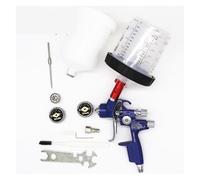 Pistolet pulvérisateur à air comprimé avec buse de 1,3 et 1,7 mm et adaptateur, réservoir de 600cc, raccord rapide, réservoir sans lavage, godet de mélange de peinture(TWO TANK)